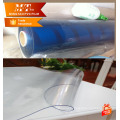 roll soft blue color pvc super clear film flexible pvc shirink film for bag shower curtain tablecloth tent